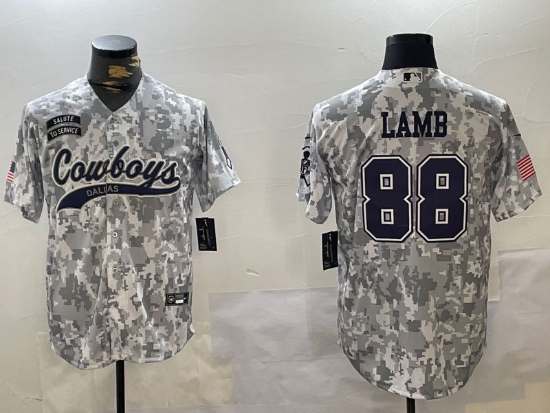 Men Dallas Cowboys #88 Lamb Nike Arctic Camo 2024 Salute to Service Limited NFL Jersey style 3->dallas cowboys->NFL Jersey